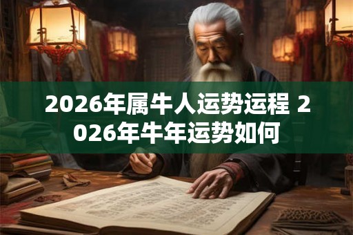 2026年属牛人运势运程 2026年牛年运势如何 2026年属牛人运势运程 2026年牛年运势如何