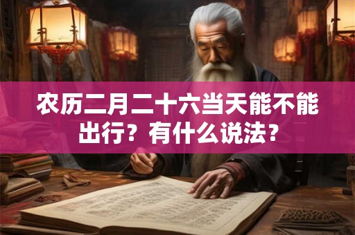 农历二月二十六当天能不能出行？有什么说法？