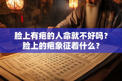 脸上有疤的人命就不好吗？脸上的疤象征着什么？