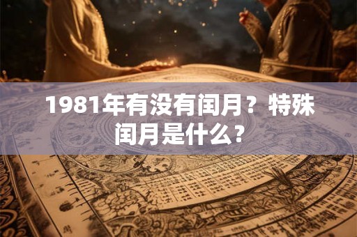 1981年有没有闰月？特殊闰月是什么？