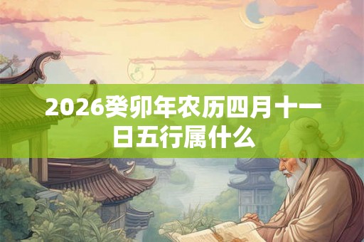 2026癸卯年农历四月十一日五行属什么