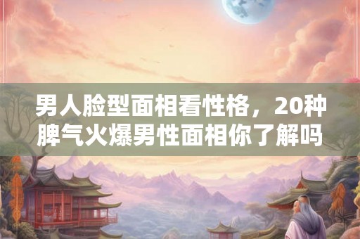 男人脸型面相看性格，20种脾气火爆男性面相你了解吗？