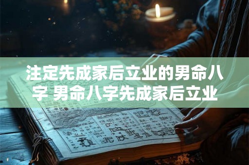 注定先成家后立业的男命八字 男命八字先成家后立业