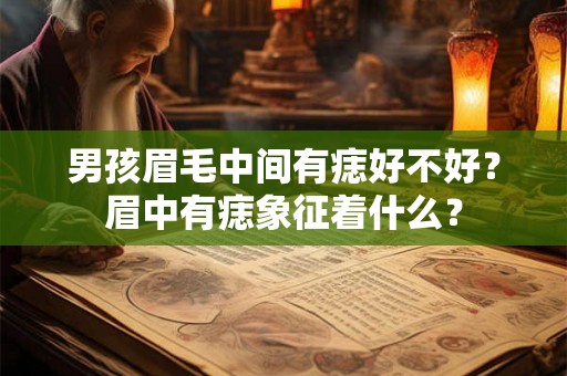 男孩眉毛中间有痣好不好？眉中有痣象征着什么？