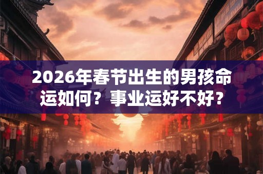 2026年春节出生的男孩命运如何？事业运好不好？