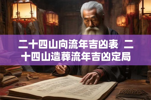 二十四山向流年吉凶表  二十四山造葬流年吉凶定局