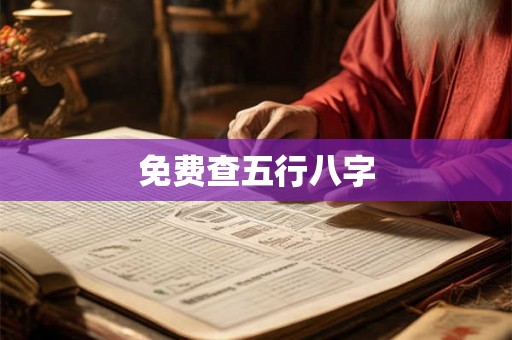 免费查五行八字