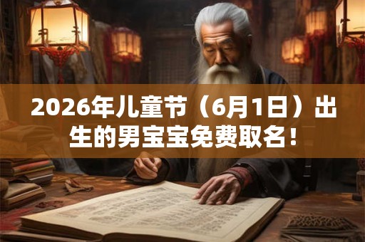 2026年儿童节（6月1日）出生的男宝宝免费取名！