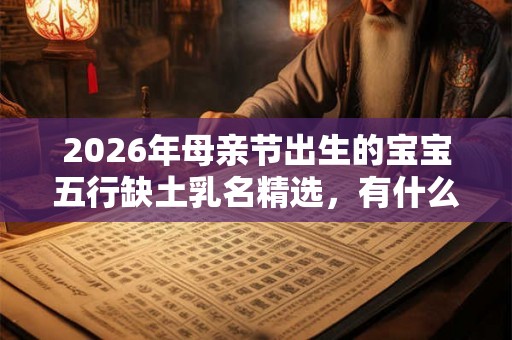 2026年母亲节出生的宝宝五行缺土乳名精选，有什么朗朗上口的乳名？