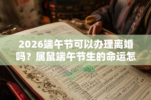 2026端午节可以办理离婚吗?属鼠端午节生的命运怎么样? 2026端午节可以办理离婚吗?属鼠端午节生的命运怎么样?