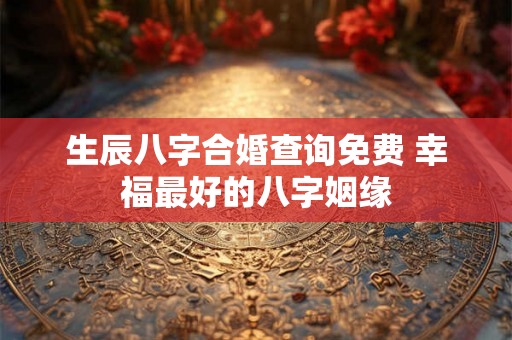 生辰八字合婚查询免费 幸福最好的八字姻缘 生辰八字合婚查询免费 幸福最好的八字姻缘