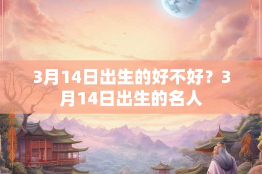 3月14日出生的好不好？3月14日出生的名人