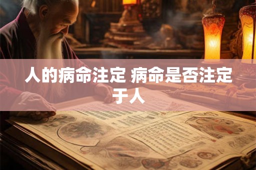 人的病命注定 病命是否注定于人
