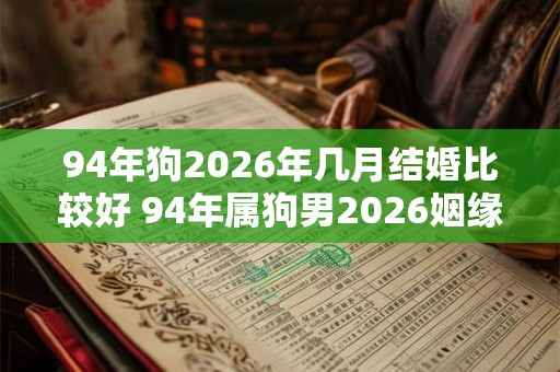 94年狗2026年几月结婚比较好 94年属狗男2026姻缘