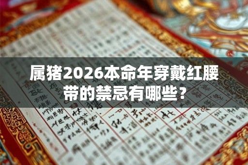 属猪2026本命年穿戴红腰带的禁忌有哪些? 属猪2026本命年穿戴红腰带的禁忌有哪些?