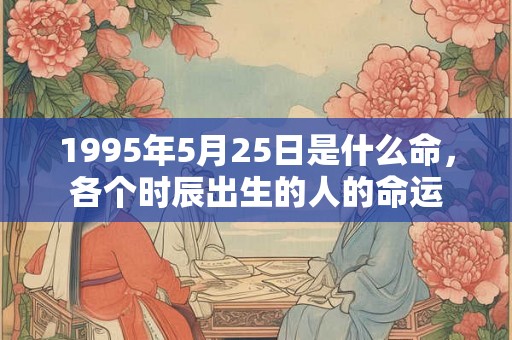 1995年5月25日是什么命，各个时辰出生的人的命运