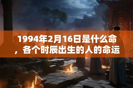 1994年2月16日是什么命，各个时辰出生的人的命运