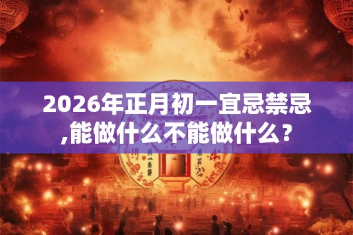 2026年正月初一宜忌禁忌,能做什么不能做什么？