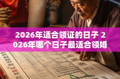 2026年适合领证的日子 2026年哪个日子最适合领婚证 2026年适合领证的日子 2026年哪个日子最适合领婚证