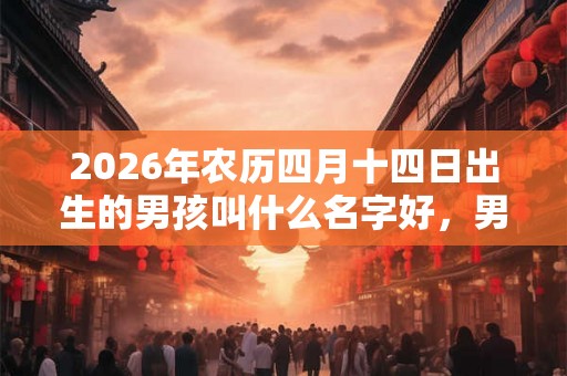 2026年农历四月十四日出生的男孩叫什么名字好，男宝宝取名大全