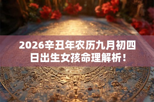 2026辛丑年农历九月初四日出生女孩命理解析！
