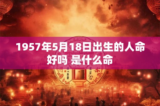 1957年5月18日出生的人命好吗 是什么命