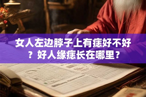 女人左边脖子上有痣好不好？好人缘痣长在哪里？