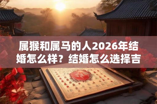 属猴和属马的人2026年结婚怎么样？结婚怎么选择吉日？