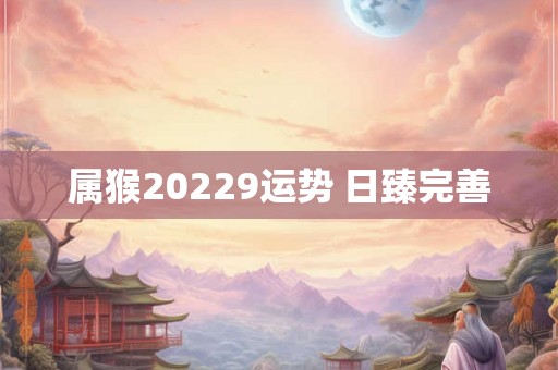 属猴20229运势 日臻完善