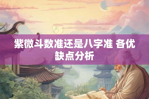 紫微斗数准还是八字准 各优缺点分析