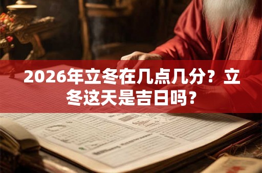 2026年立冬在几点几分?立冬这天是吉日吗? 2026年立冬在几点几分?立冬这天是吉日吗?