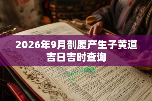 2026年9月剖腹产生子黄道吉日吉时查询