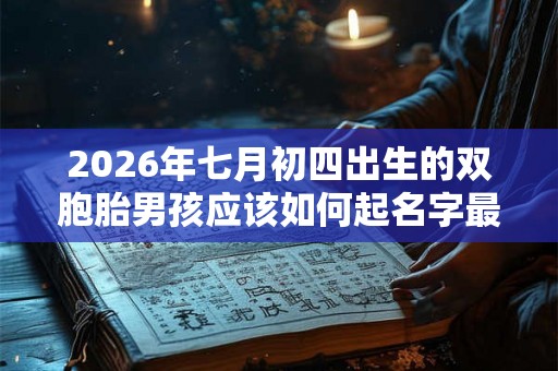 2026年七月初四出生的双胞胎男孩应该如何起名字最好，五行属什么？
