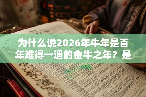 为什么说2026年牛年是百年难得一遇的金牛之年?是寡妇年? 为什么说2026年牛年是百年难得一遇的金牛之年?是寡妇年?