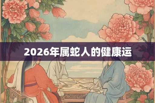 2026年属蛇人的健康运