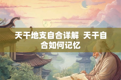 天干地支自合详解 天干自合如何记忆 天干地支自合详解 天干自合如何记忆