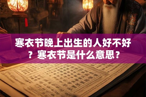 寒衣节晚上出生的人好不好？寒衣节是什么意思？