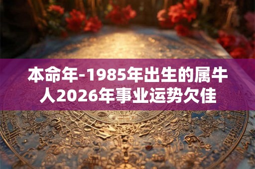本命年-1985年出生的属牛人2026年事业运势欠佳