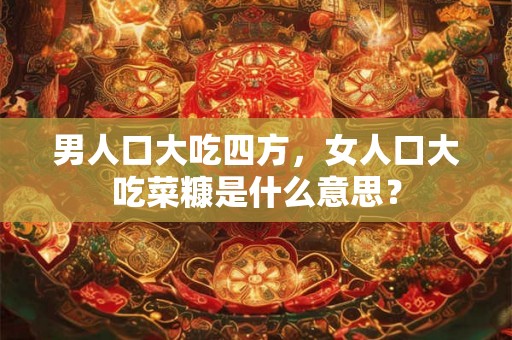 男人口大吃四方，女人口大吃菜糠是什么意思？