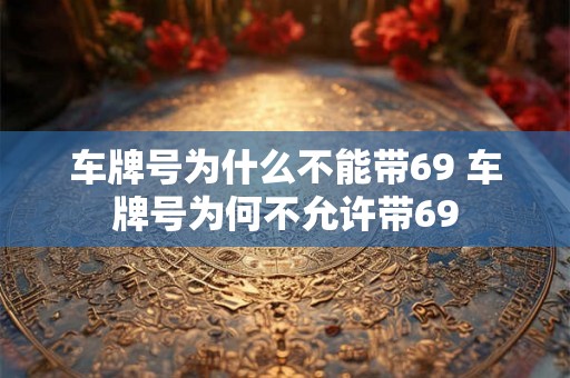 车牌号为什么不能带69 车牌号为何不允许带69