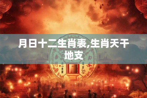 月日十二生肖表,生肖天干地支