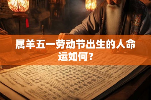 属羊五一劳动节出生的人命运如何？