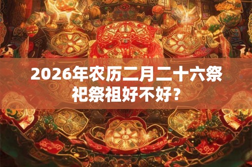 2026年农历二月二十六祭祀祭祖好不好？