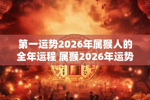 第一运势2026年属猴人的全年运程 属猴2026年运势
