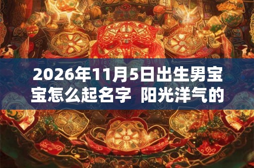 2026年11月5日出生男宝宝怎么起名字  阳光洋气的名字大全