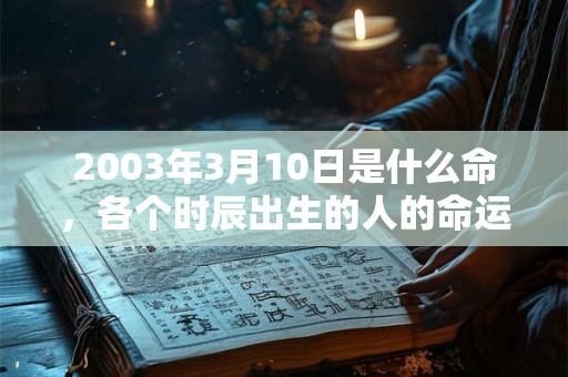 2003年3月10日是什么命，各个时辰出生的人的命运