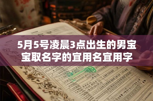 5月5号凌晨3点出生的男宝宝取名字的宜用名宜用字