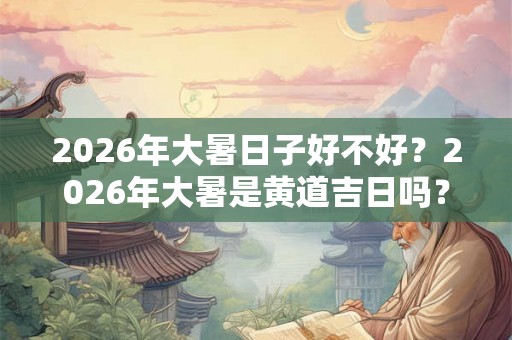 2026年大暑日子好不好？2026年大暑是黄道吉日吗？