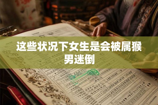 这些状况下女生是会被属猴男迷倒