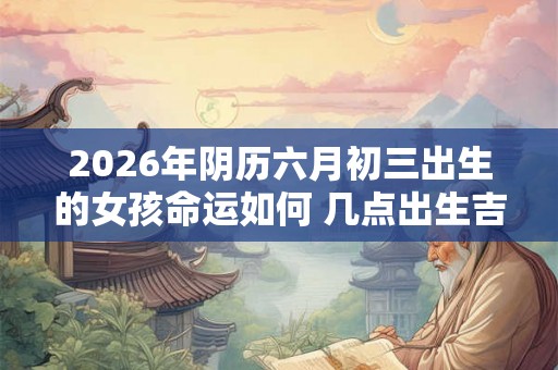 2026年阴历六月初三出生的女孩命运如何 几点出生吉利